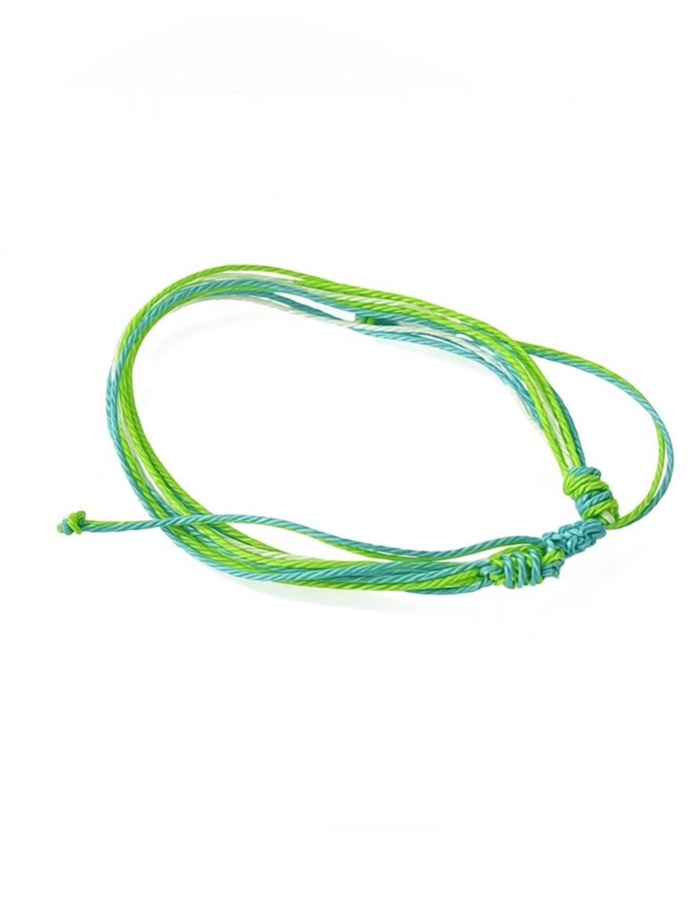 Green and Blue Braided Bracelet